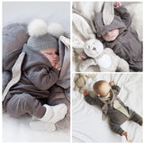2016 Newborn Infant Baby Girl Boy Clothes Cute 3D Bunny Ear Romper Jumpsuit Playsuit Autumn Winter Warm Bebes Rompers One Piece - Appu & Appi