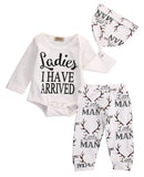 New 2016 Autumn Newborn Baby 3pcs clothing set kids Baby boy Girls Clothes sets Deer Romper+pants+hat Clothing Sets Suit - Appu & Appi