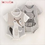 100%Cotton Short Sleeve  Baby Rompers Print Newborn Infant Clothing Toddler Boy Girls Jumpsuits Bebe Roupas - Appu & Appi