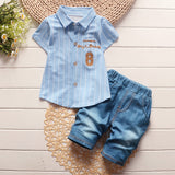 BibiCola toddler children fashion summer baby boys clothing sets 2pcs gentleman clothes sets boys summer set kids sport suit set - Appu & Appi