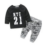 New 2016 autumn baby boy clothing set cotton long sleeve t-shirt+pants fashion baby boy clothes infant 2pcs suit - Appu & Appi
