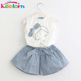 Keelorn 2017 Brand Summer Girls Clothing Sets Fashion Cotton print short sleeve T-shirt and shorts girls clothes sport suits - Appu & Appi