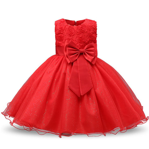 Newborn Baby Dress Kids Party Wear Princess Costume For Girl Tutu Bebes Infant 1 2 Year Birthday Dresses Girl Summer Red Clothes - Appu & Appi