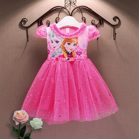 Girl Dresses Summer Brand Baby Kid Clothes Princess Anna Elsa Dress Snow Queen Cosplay Costume Party Children Clothing New Years - Appu & Appi