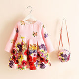 Girls Dress Kinderkleding Meisjes 2017 Spring Brand Children Costume for Kids Dresses Clothes Character Princess Dress with Bag - Appu & Appi