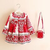 Girls Dress Kinderkleding Meisjes 2017 Spring Brand Children Costume for Kids Dresses Clothes Character Princess Dress with Bag - Appu & Appi