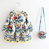 Girls Dress Kinderkleding Meisjes 2017 Spring Brand Children Costume for Kids Dresses Clothes Character Princess Dress with Bag - Appu & Appi