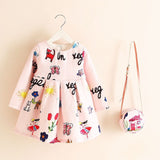 Girls Dress Kinderkleding Meisjes 2017 Spring Brand Children Costume for Kids Dresses Clothes Character Princess Dress with Bag - Appu & Appi