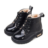 2017 New Winter Children Shoes PU Leather Waterproof Martin Boots Kids Snow Boots Brand Girls Boys Rubber Boots Fashion Sneakers - Appu & Appi