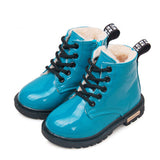 2017 New Winter Children Shoes PU Leather Waterproof Martin Boots Kids Snow Boots Brand Girls Boys Rubber Boots Fashion Sneakers - Appu & Appi