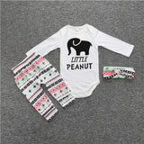 RY-213 2017 Baby Girls Clothes Elephant Romper + Pants + Headband 3 Pcs Baby Suit Newborn Girl Clothing Set - Appu & Appi
