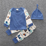 RY-213 2017 Baby Girls Clothes Elephant Romper + Pants + Headband 3 Pcs Baby Suit Newborn Girl Clothing Set - Appu & Appi