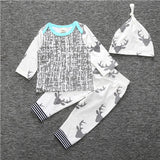 RY-213 2017 Baby Girls Clothes Elephant Romper + Pants + Headband 3 Pcs Baby Suit Newborn Girl Clothing Set - Appu & Appi