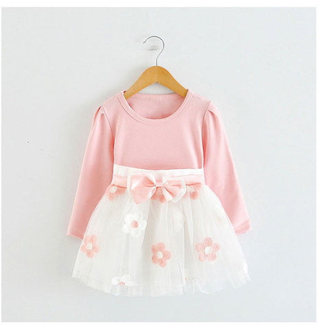 Cute Baby Girl Dress Cotton Children Kids Baby Girls Dresses One Piece Baby Autumn Clothing For School Casual Wear Clothes Girl - Appu & Appi