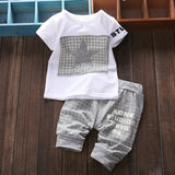 Baby Kids Boys Girls Clothing Sets 4 Colors Casual Style Stars Printing Clothes Kids Clothes Suit+Pants - Appu & Appi