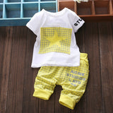 Baby Kids Boys Girls Clothing Sets 4 Colors Casual Style Stars Printing Clothes Kids Clothes Suit+Pants - Appu & Appi
