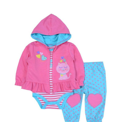 Baby Girl Clothes Set Coat Bodysuit Pants Children Cloth Suit Newborn Baby Boy Girls Clothing roupas bebes meninos kids clothes - Appu & Appi