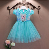 Girl Dresses Summer Brand Baby Kid Clothes Princess Anna Elsa Dress Snow Queen Cosplay Costume Party Children Clothing New Years - Appu & Appi