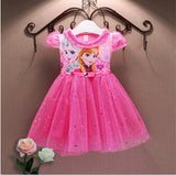 Girl Dresses Summer Brand Baby Kid Clothes Princess Anna Elsa Dress Snow Queen Cosplay Costume Party Children Clothing New Years - Appu & Appi