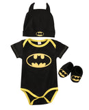 Newborn Toddler Baby Boys Clothes Bodysuit Shoes Hat Batman Outfits Set Infant Kids Children Boy Clothing Cotton Bodysuits - Appu & Appi