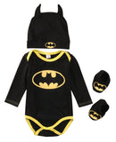 Newborn Toddler Baby Boys Clothes Bodysuit Shoes Hat Batman Outfits Set Infant Kids Children Boy Clothing Cotton Bodysuits - Appu & Appi