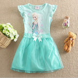 Free Shipping 2016 children elsa casual dress girls summer fashion elsa anna dress baby girls dress Children's Cloting - Appu & Appi