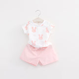 Keelorn 2017 Brand Summer Girls Clothing Sets Fashion Cotton print short sleeve T-shirt and shorts girls clothes sport suits - Appu & Appi