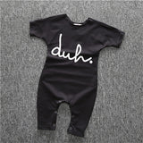 HOT sale toddler boys  girls clothing infant pure color letter printing Rompers Jumpsuit Outfits - Appu & Appi
