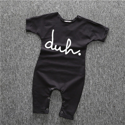HOT sale toddler boys  girls clothing infant pure color letter printing Rompers Jumpsuit Outfits - Appu & Appi