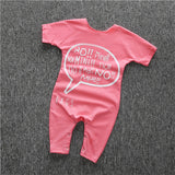 HOT sale toddler boys  girls clothing infant pure color letter printing Rompers Jumpsuit Outfits - Appu & Appi