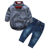 Hot Sales Infant Baby Boys Sets Red Plaid  long-sleeved Tops+ Pants 2pcs Outfits Toddlers Suits Clothes - Appu & Appi