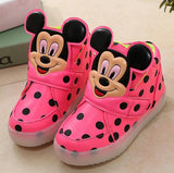 Hot SALE Children Shoes With Light Popular in Europe Boys Shoes Autumn Winter Girls Cartoon Sneakers Kids Led Sport Shoes - Appu & Appi