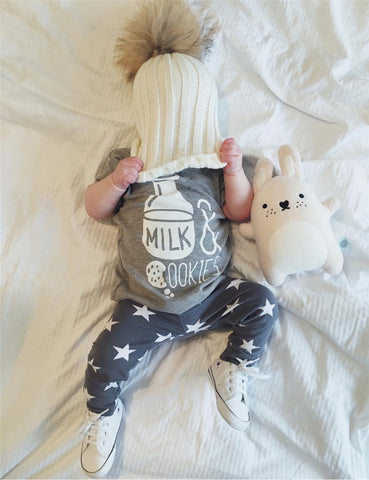 2017 summer fashion baby boy clothes cotton baby girl clothing set cartoon printed t-shirt+pants newborn infant 2pcs sets - Appu & Appi