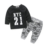 New 2016 autumn baby boy clothing set cotton long sleeve t-shirt+pants fashion baby boy clothes infant 2pcs suit - Appu & Appi