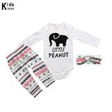 RY-213 2017 Baby Girls Clothes Elephant Romper + Pants + Headband 3 Pcs Baby Suit Newborn Girl Clothing Set - Appu & Appi