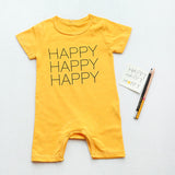Baby Boys Tiny Cotton Rompers Girls Romper Infant Summer Shorts Sleeve Jumpsuit Letter Animal Print 2017 New Toddlers Clothes - Appu & Appi