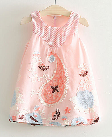 2017 summer children's clothes girls dresses causal elaborate printed sleeveless cotton girl dress for girls kids dresses - Appu & Appi