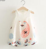 2017 summer children's clothes girls dresses causal elaborate printed sleeveless cotton girl dress for girls kids dresses - Appu & Appi