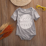 2016 Newborn Baby Boys Girls Bodysuit Hello Summer Short Sleeve Infant Kids Cotton be Body Clothing Outfit Playsuit - Appu & Appi
