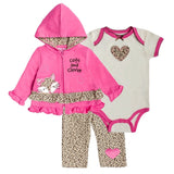 Baby Girl Clothes Set Coat Bodysuit Pants Children Cloth Suit Newborn Baby Boy Girls Clothing roupas bebes meninos kids clothes - Appu & Appi