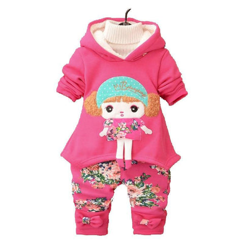 2017 New Autumn Winter Kids Clothes Girls Clothing Sets Velvet Dresses + Legging Children Clothing Kids Girl Clothes Set - Appu & Appi
