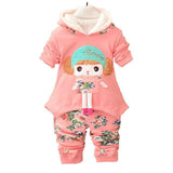 2017 New Autumn Winter Kids Clothes Girls Clothing Sets Velvet Dresses + Legging Children Clothing Kids Girl Clothes Set - Appu & Appi