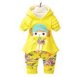 2017 New Autumn Winter Kids Clothes Girls Clothing Sets Velvet Dresses + Legging Children Clothing Kids Girl Clothes Set - Appu & Appi
