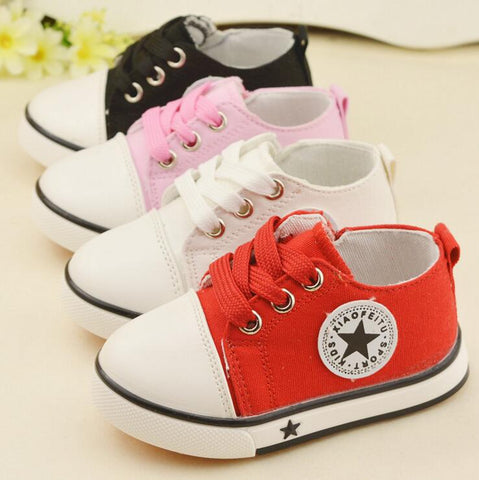 Comfy kids fashion child sneakers shoes soft bottom baby toddler shoes boys girls sneakers shoe size 21-25 child canvas boy girl - Appu & Appi