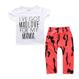 Summer Newborn Baby Clothes Set Baby Boy Clothes Jumpsuit MAMAS BOY Letter Print 2pc Infant Clothing Costume Short T-Shirt Pant - Appu & Appi