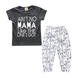 Summer Newborn Baby Clothes Set Baby Boy Clothes Jumpsuit MAMAS BOY Letter Print 2pc Infant Clothing Costume Short T-Shirt Pant - Appu & Appi