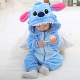 IDGIR Blue Stitch Cute Cartoon Baby Pajama set Novelty Cotton Baby rompers boy girl Animal Rompers Stitch Baby's Sets One-Pieces - Appu & Appi