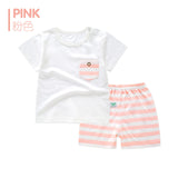 2pcs/set Tshirt Shorts Cotton Baby Clothing Set Newborn Baby Outfits Girl Boy Kids Clothes Sets Summer Style Roupas Bebes Suits - Appu & Appi