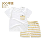 2pcs/set Tshirt Shorts Cotton Baby Clothing Set Newborn Baby Outfits Girl Boy Kids Clothes Sets Summer Style Roupas Bebes Suits - Appu & Appi