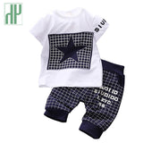Baby boy clothes 2017 Brand summer kids clothes sets t-shirt+pants suit clothing set Star Printed Clothes newborn sport suits - Appu & Appi